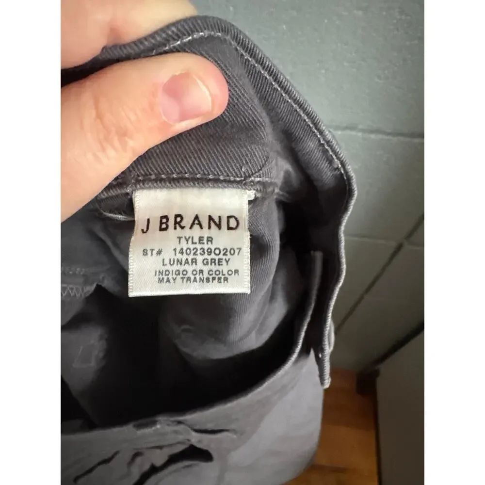 J Brand Tyler Slim Fit Straight Leg Pants in Lunar Gray size 36